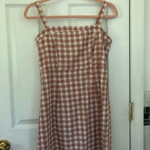 Orange and White Gingham/Plaid Dress